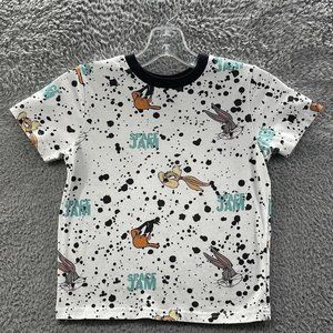 Space Jam T Shirt Boys Sized‎ XS White Graphic Character